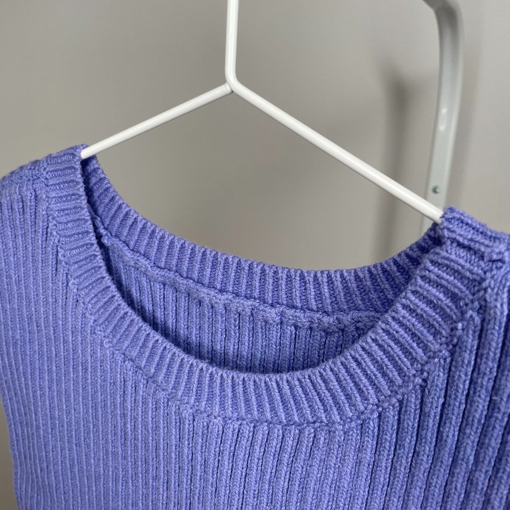 Los Angeles Apparel Heavy Knit Ribbed Crop Top - Picture 3 of 7